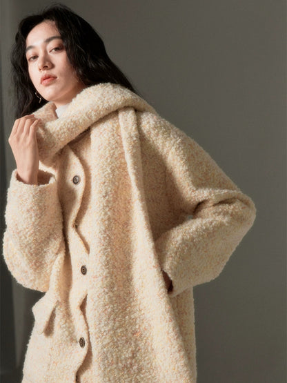 Round Neck Cloud Edge Coat