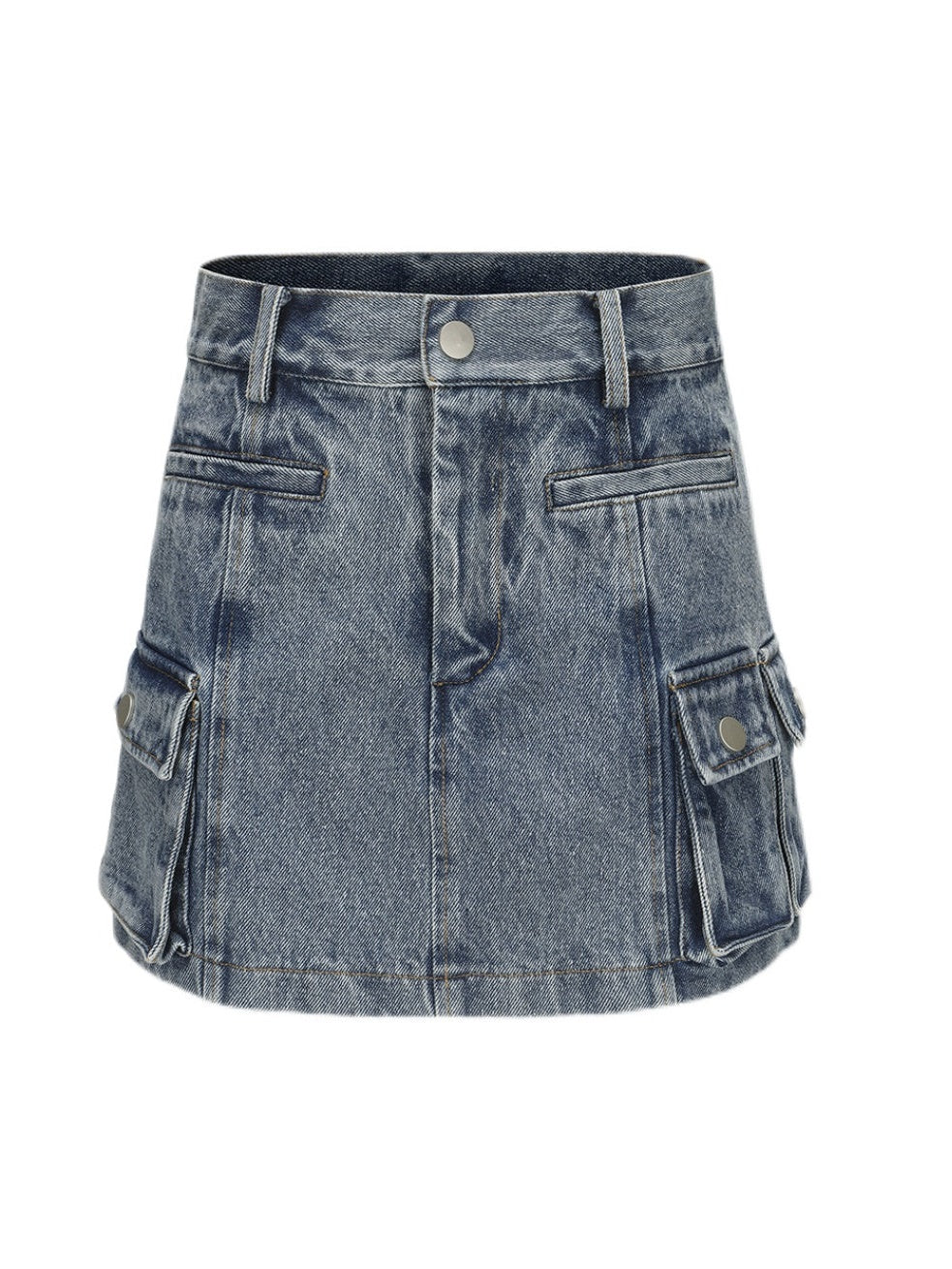 Retro Denim A-line Skirt