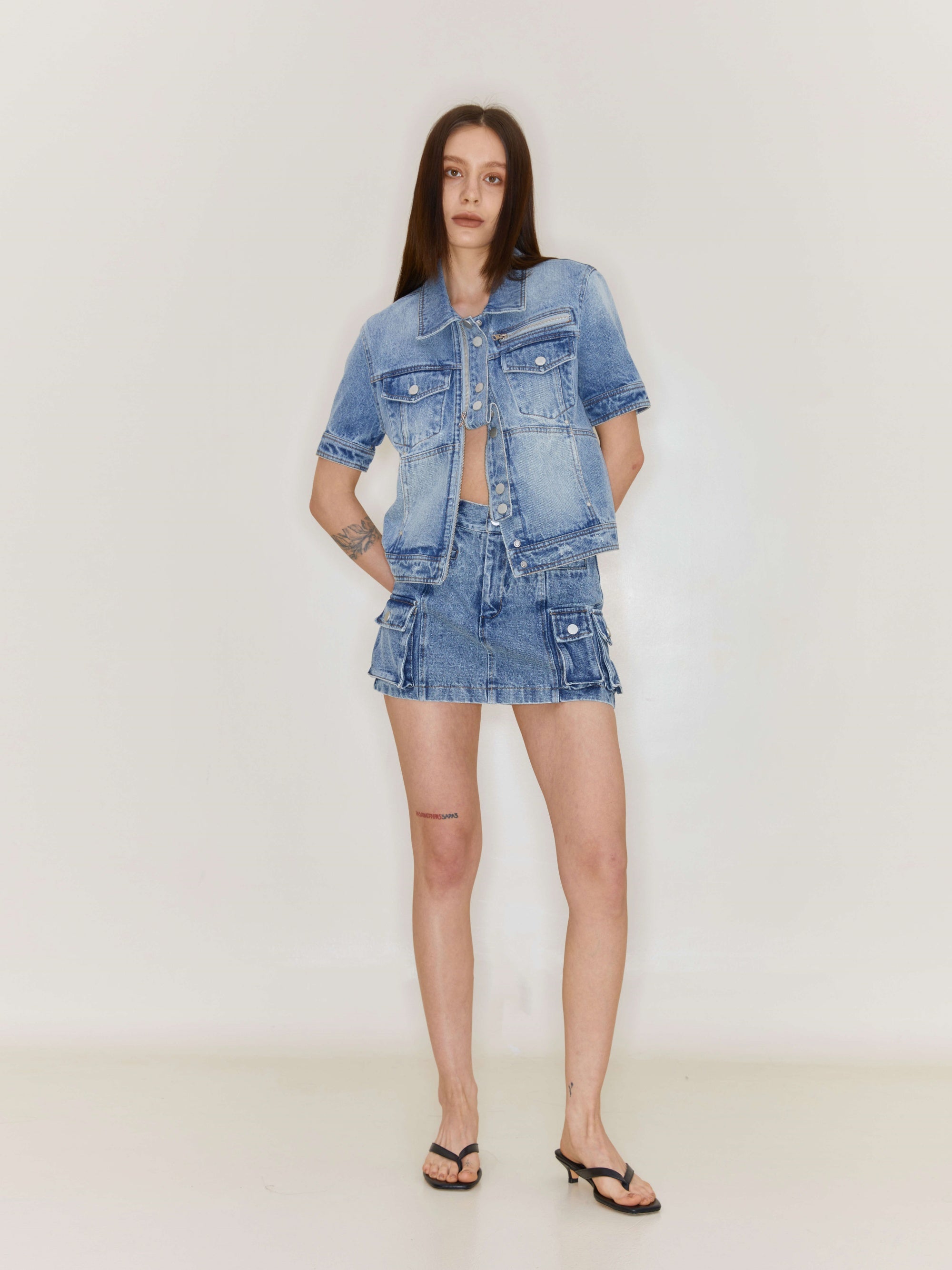 Denim Short-sleeved Jacket