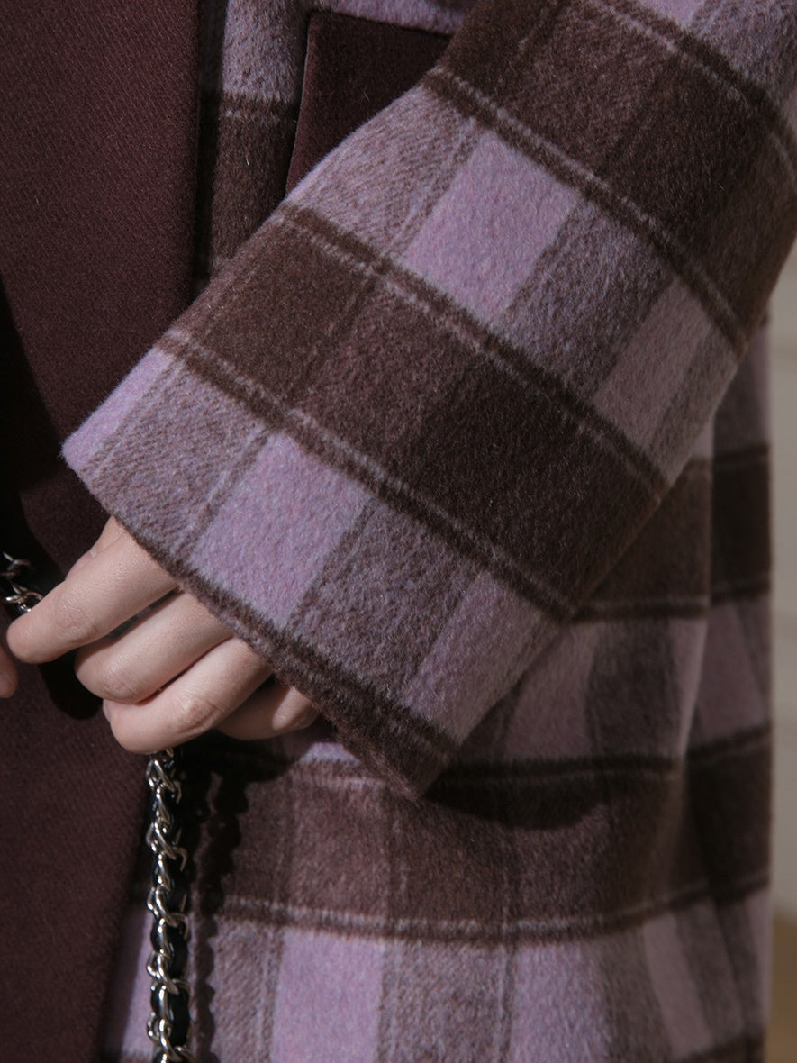 Plaid Long Chester Coat