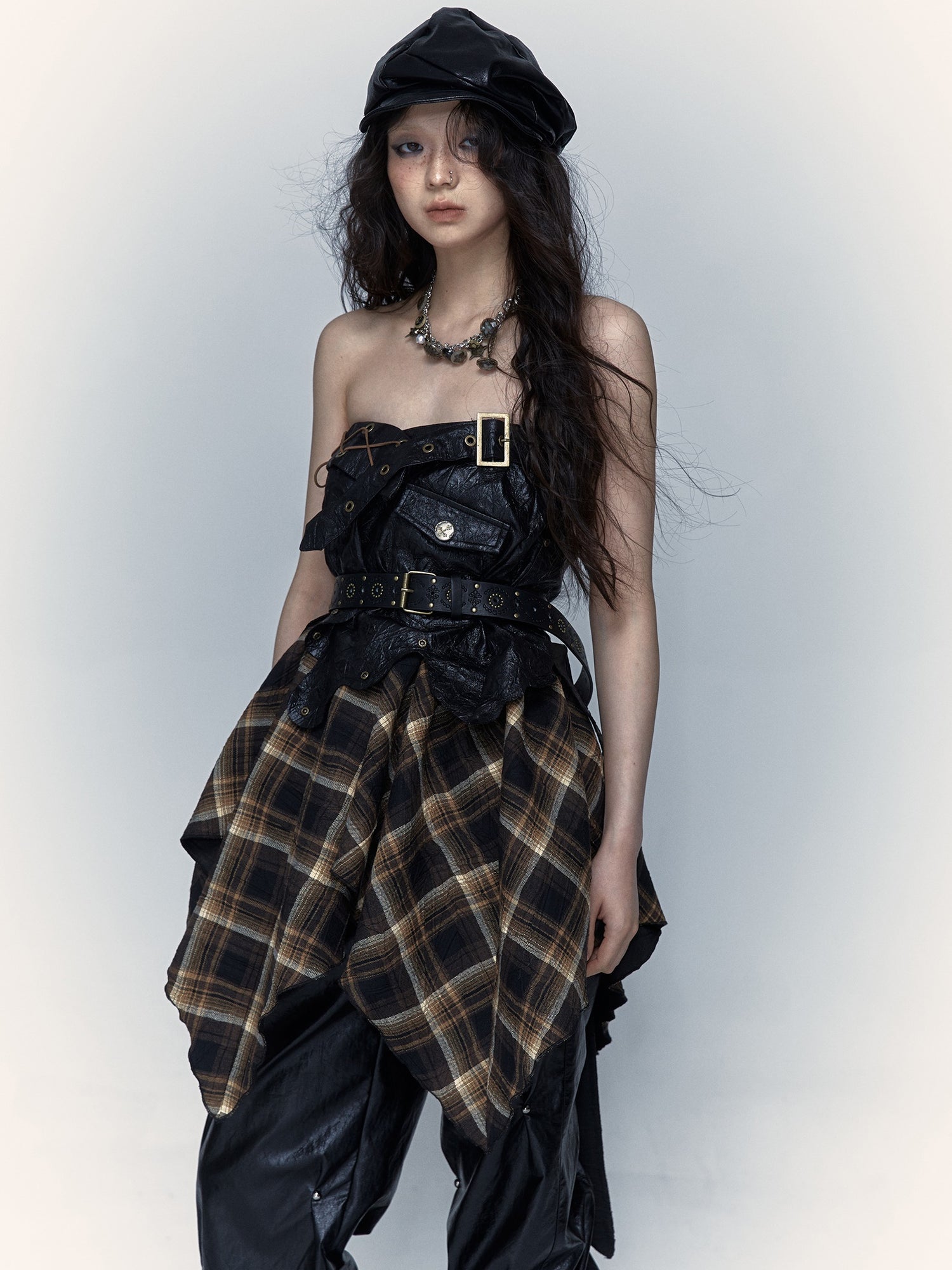 2way Punk Patchwork Kleid &amp; Rock