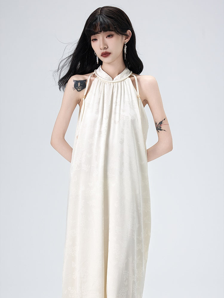 American Sleeve Butterfly Jacquard Dress