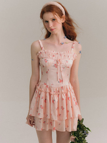 Printed Beautiful Sling Floral Dress