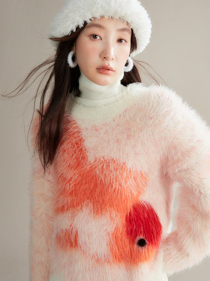 Goldfish Imitation Fur Loose Sweater