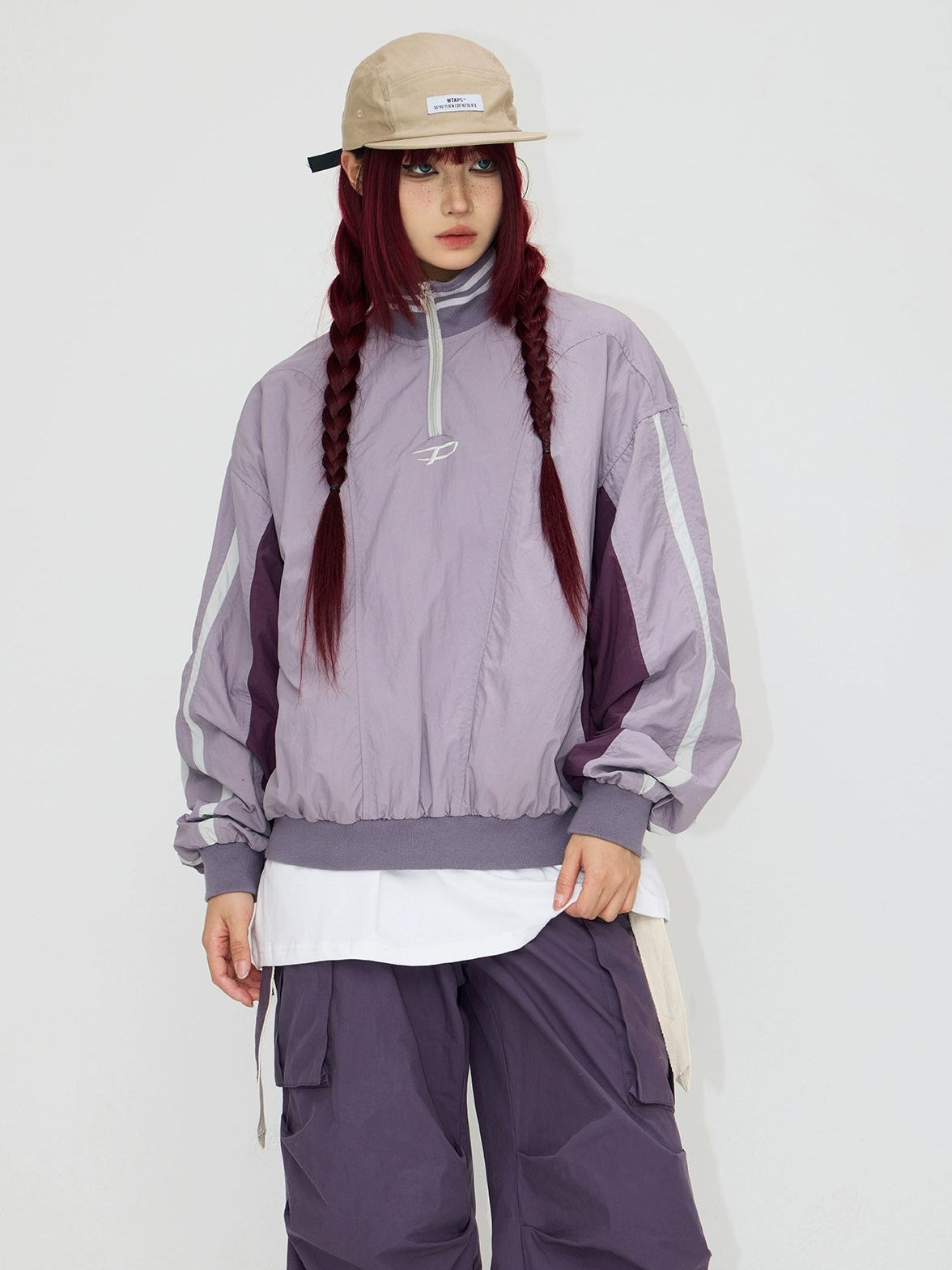 Half-ZIP Stand Collar Pullover Jacket