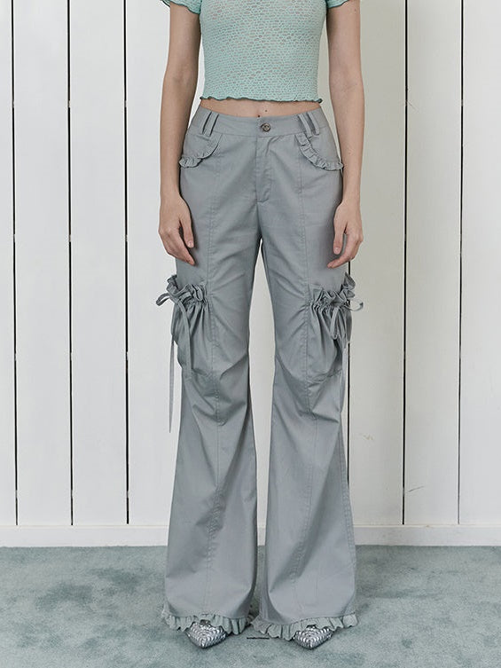 Casual Edge Frill Flare Pants