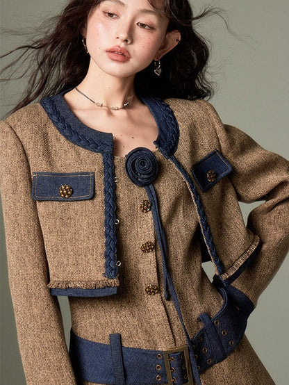 Chic Tweed Short Jacket &amp; Slip Rock