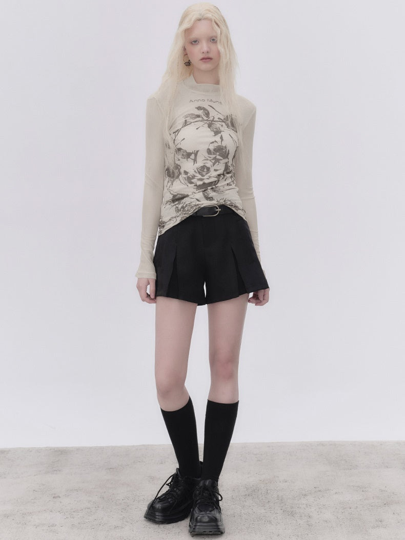 Rose Printed Bottom Shirt