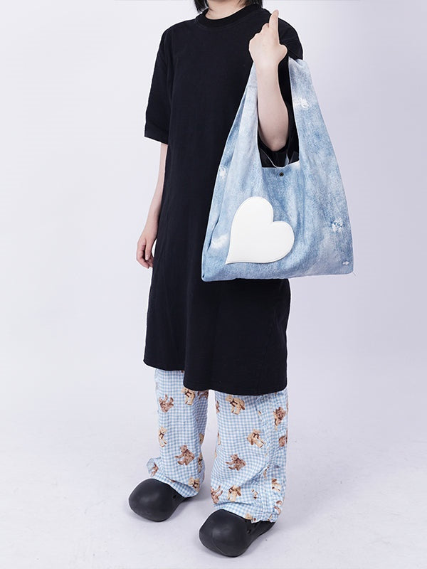 Heart Patch Shopping Bag