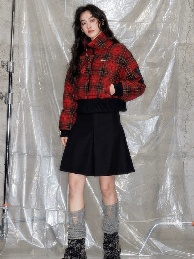 Plaid reversible kurze Jacke