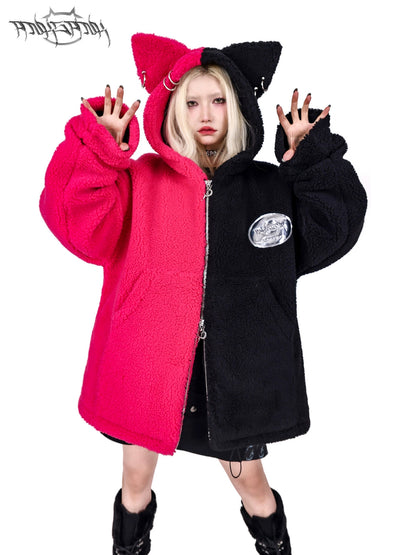 Cat Ear Hooded Bicolor BoA Jacket