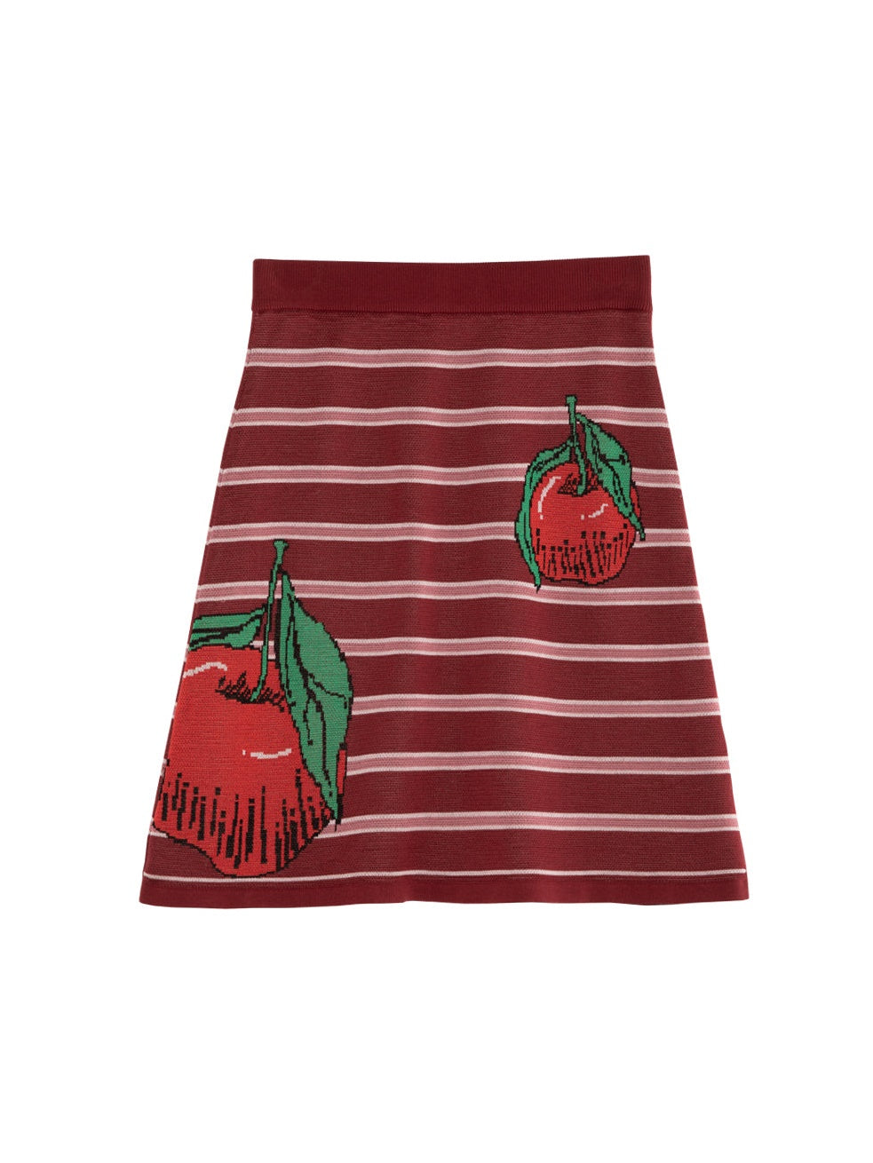 Apple Jacquard Stripe Polo Shirt &amp; Half Skirt