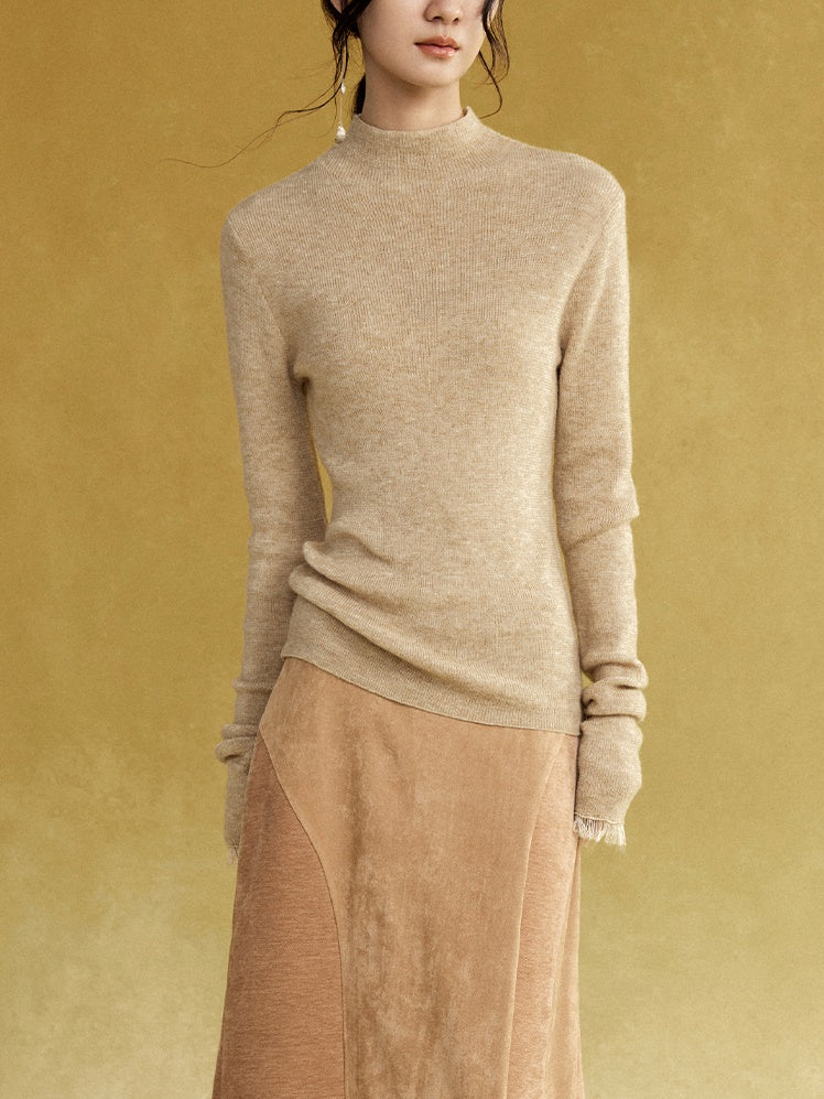 Bottle-neck Delicate Warm Layer Sweater