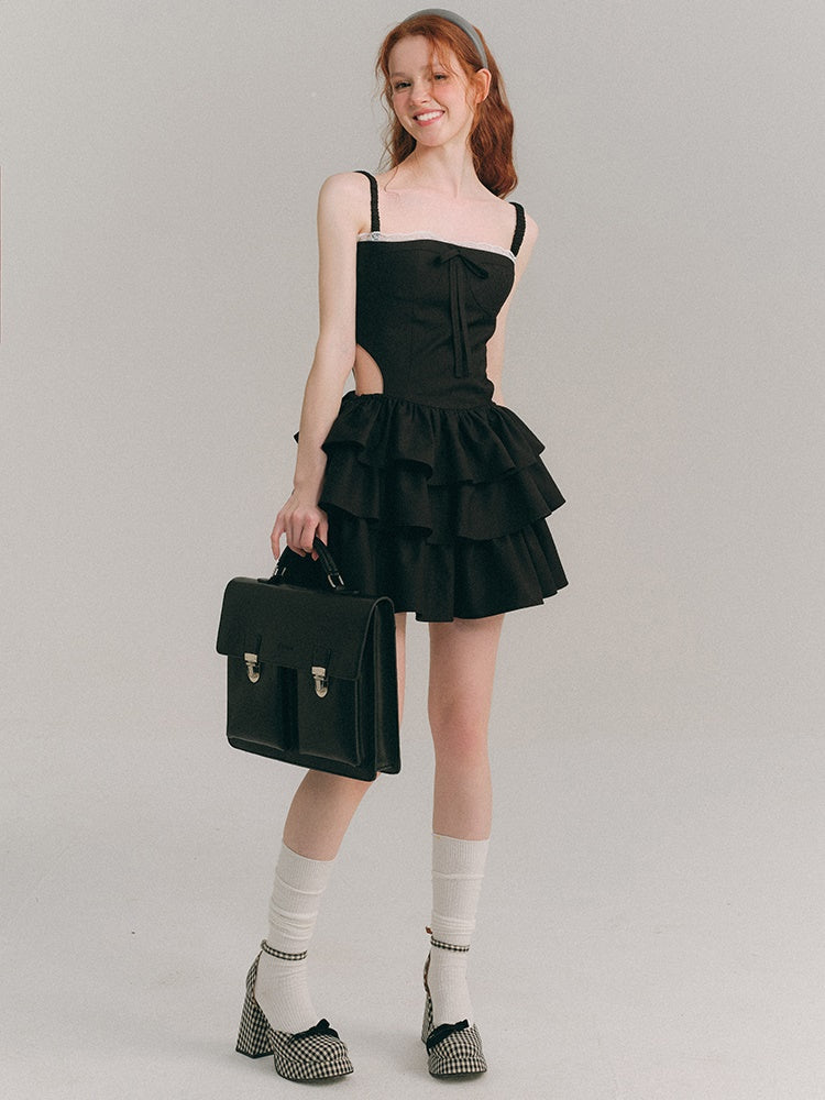 Hollow Suspender Cake Dress