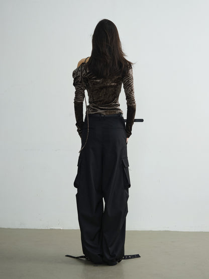 Work Style Three-dimensional Pocket Pants