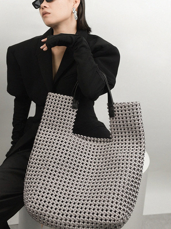 Woven Large Tote Bag