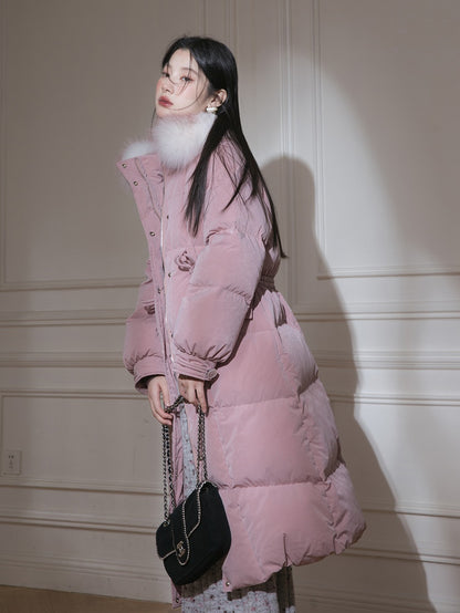 Fur Collar Long Down Jacket