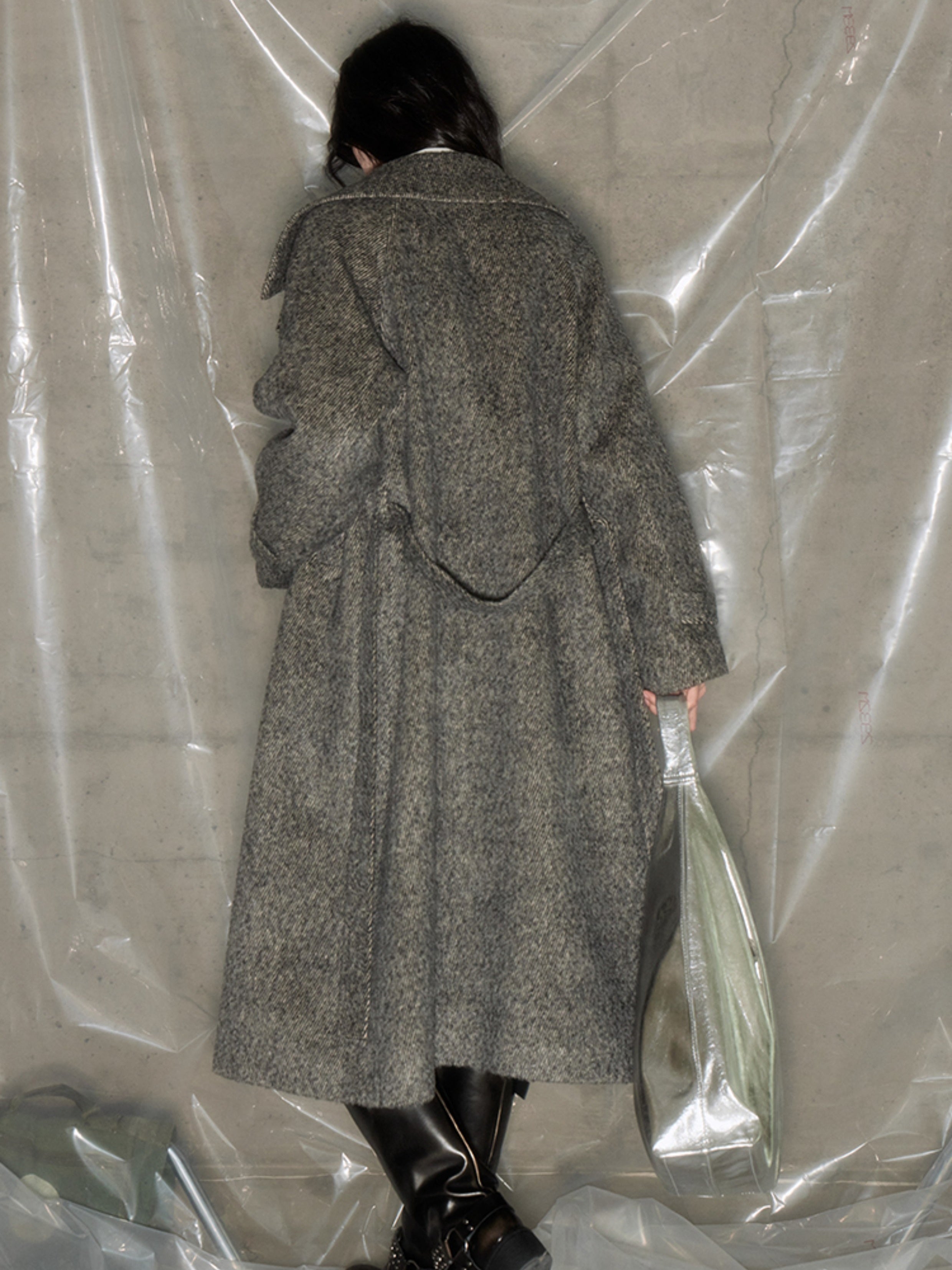 Loose Middle Length Belt Coat