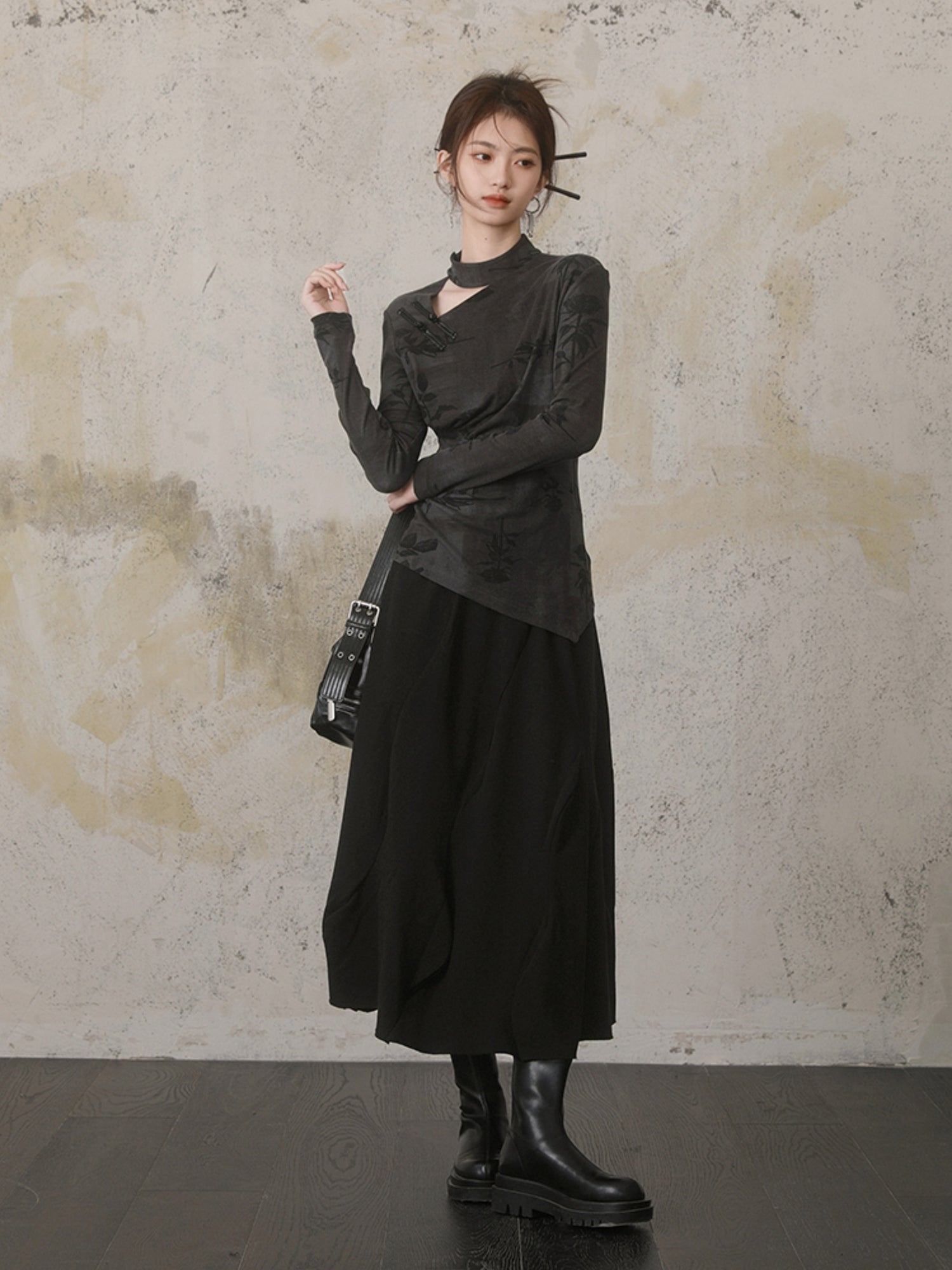 Irregular Wave A-line Skirt