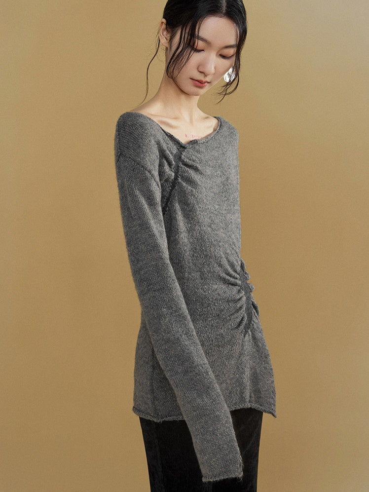 Jacquard Boat Neck -Pullover