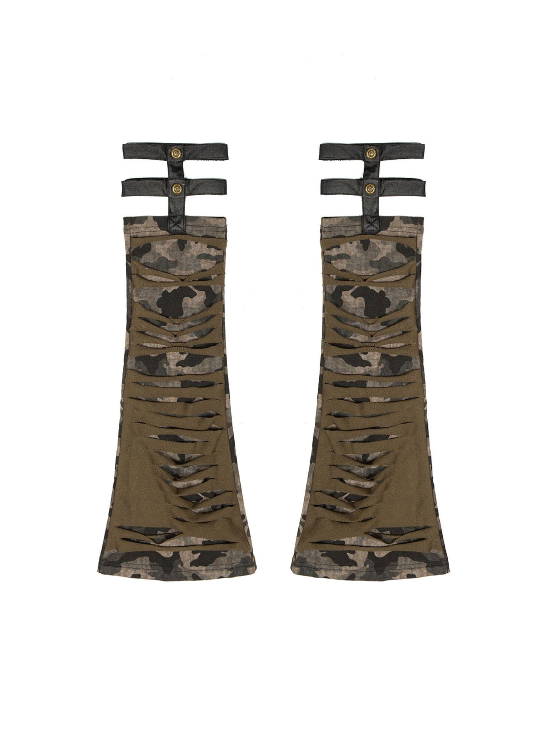 Strap Camouflage Long Over The Knee Leg Cover