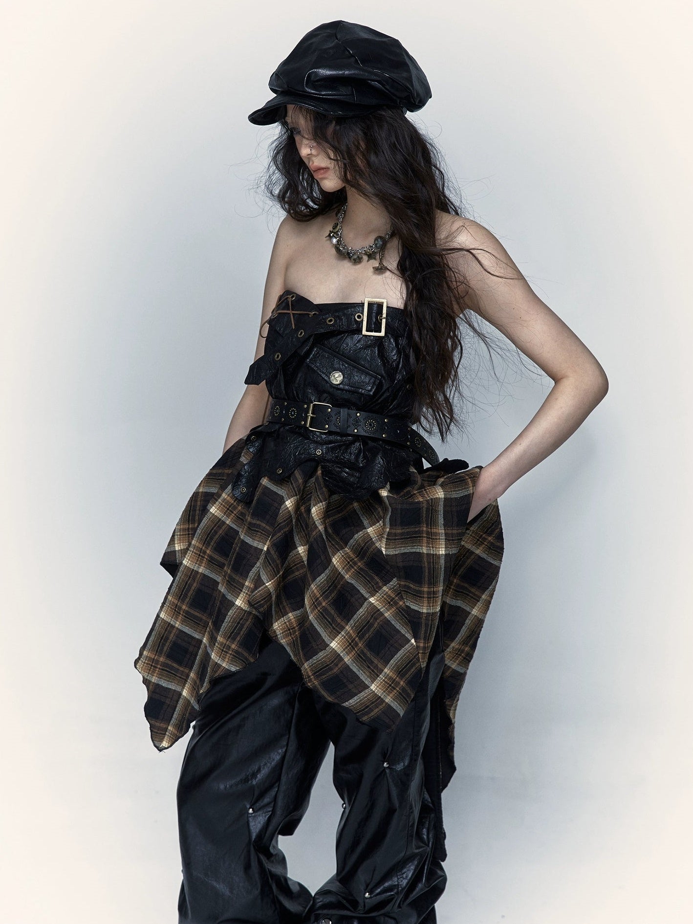 2way Punk Patchwork Kleid &amp; Rock