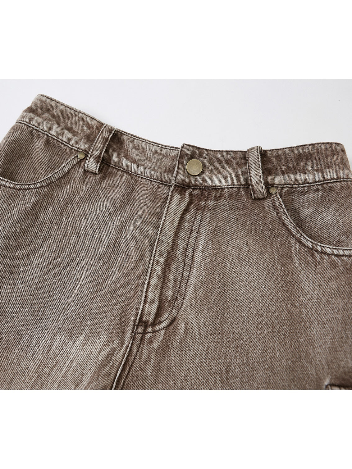 Washed Pocket Flared Jeans