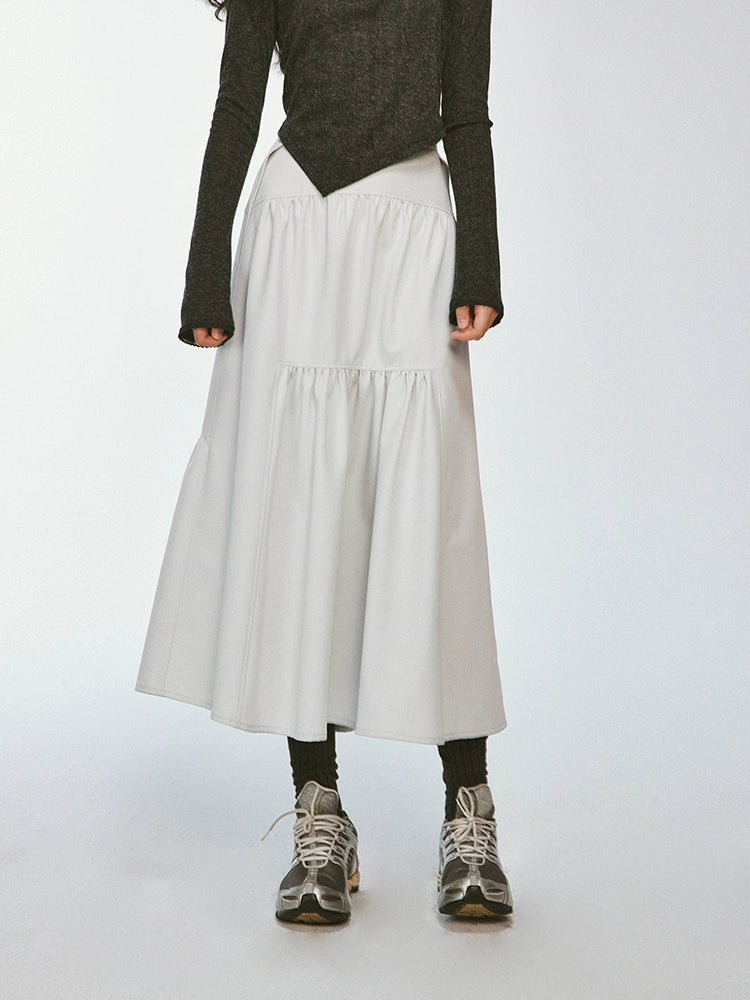 Irregular Gather Stitching Skirt