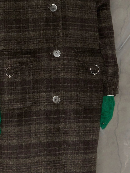 Plaid Hooded Double-sided Coat