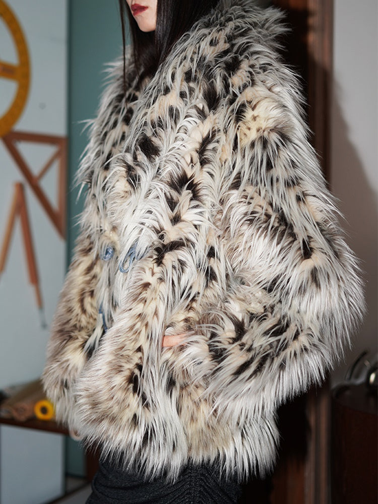 Mantel Pelz Jacke Grau Parka Echtfell Jacke Grau Parkas Mit