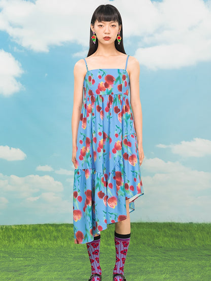 Tulip Niche Sling Mid-length Irregular Dress