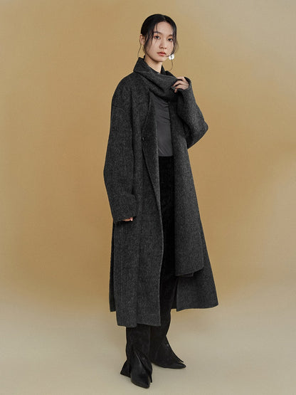 Wrap-style Long Double-sided Coat