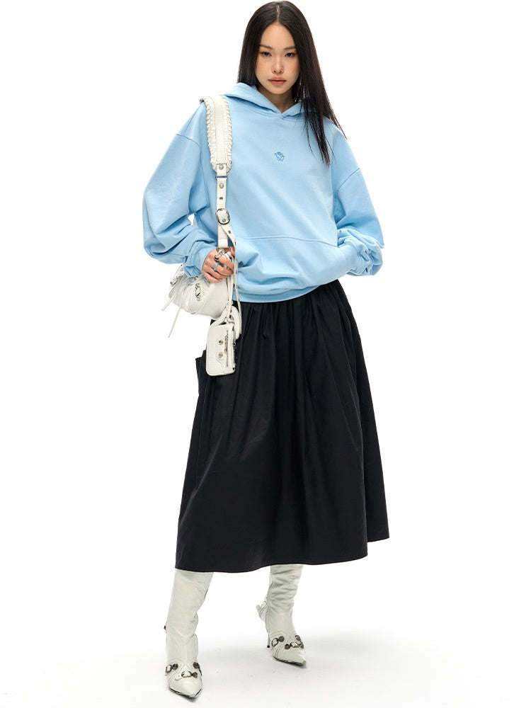 Big Pocket A-line Umbrella Skirt