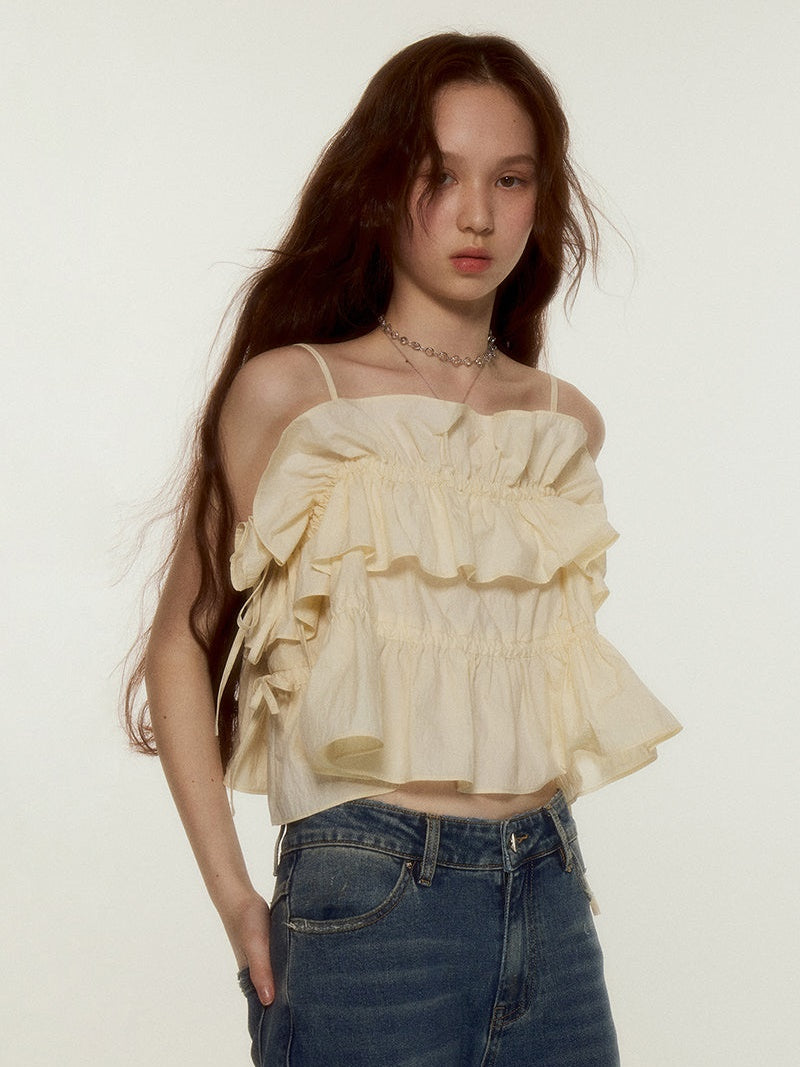 Three-dimensional Ruffled Camisole