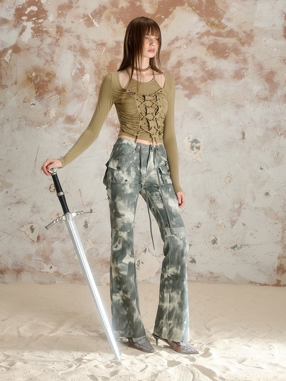 Printed Slim Fit And Booted Pants