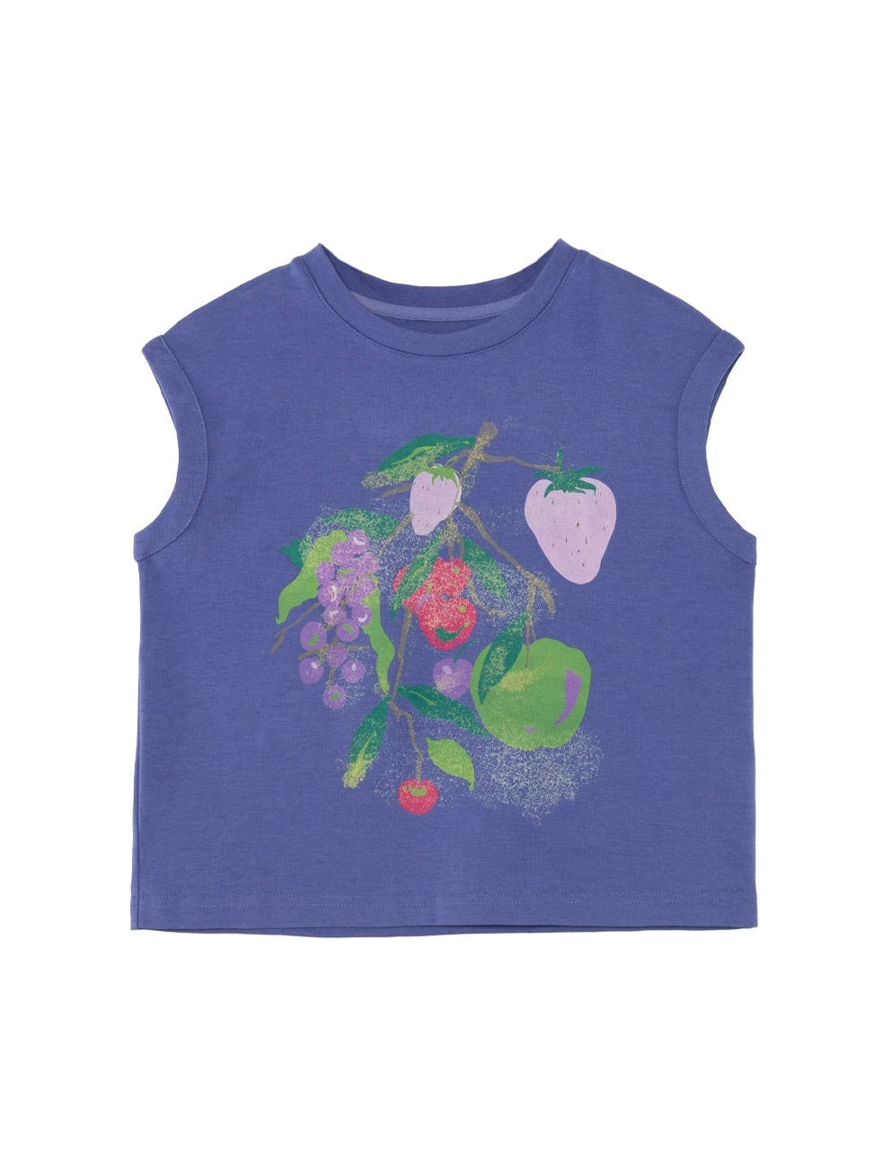 T-shirt à manches françaises imprimées de fruits dégradés