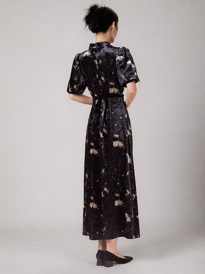 Butterfly Print Chinese Style Dress