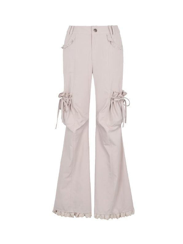 Casual Edge Frill Flare Pants