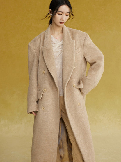 Long Oversized Double-breasted Coat