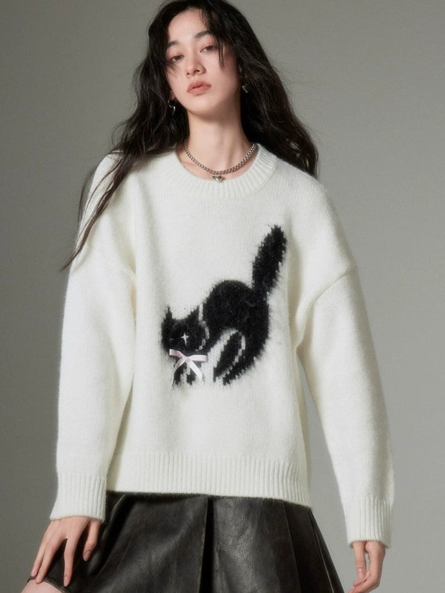 Katze weiche Wachspullover Pullover Pullover