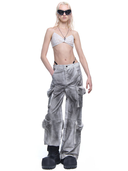 Multi-pocket Wide Leg Pants