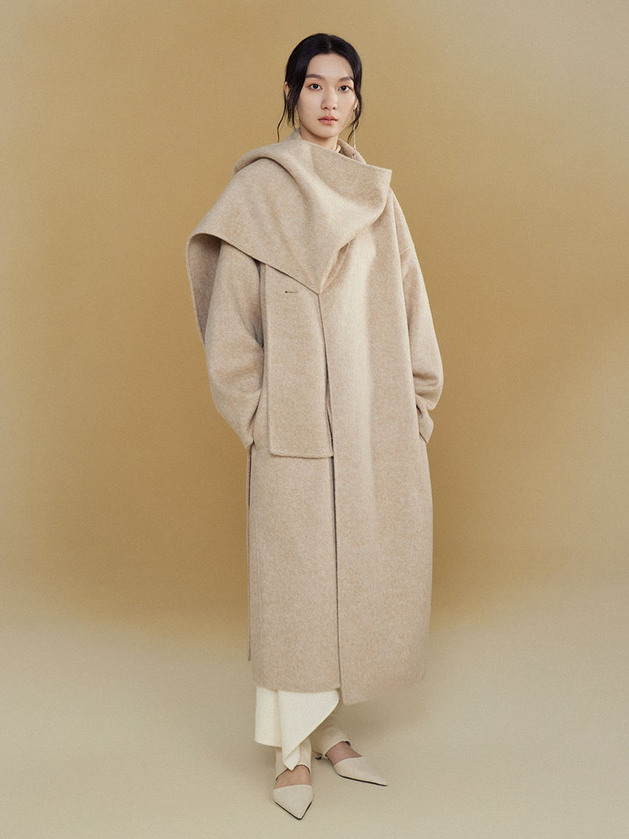 Wrap-style Long Double-sided Coat