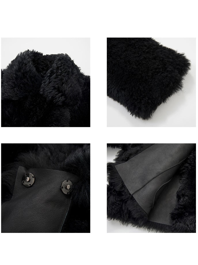 Lapel Design Warm Short Fur Jacket