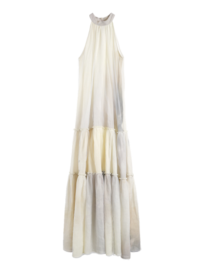 A-Line Sleeveless Long Cake Dress