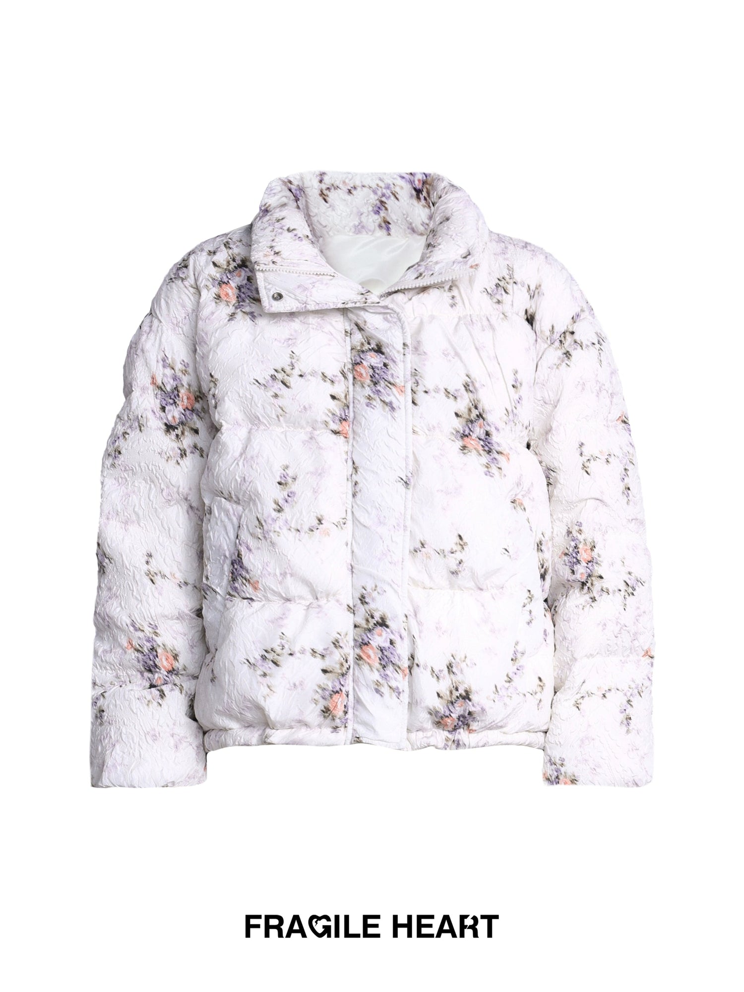 Rose High Collar Quilting Warm Jacket