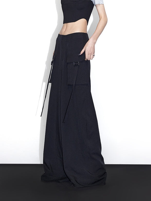 Large Pocket Tooling Wide-leg Pants