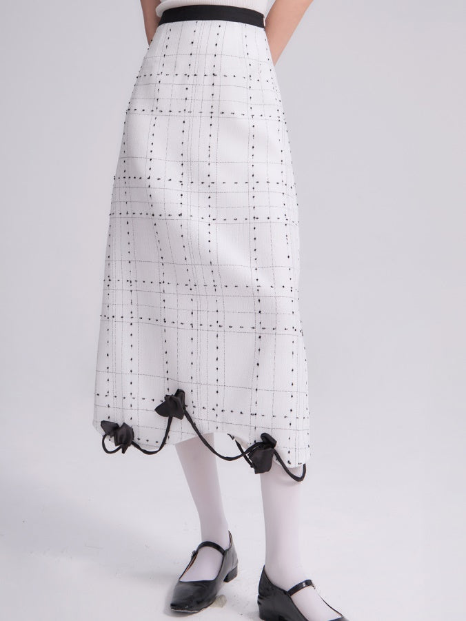 Tulip Lace Small Fragrance Dot Top &amp; Skirt