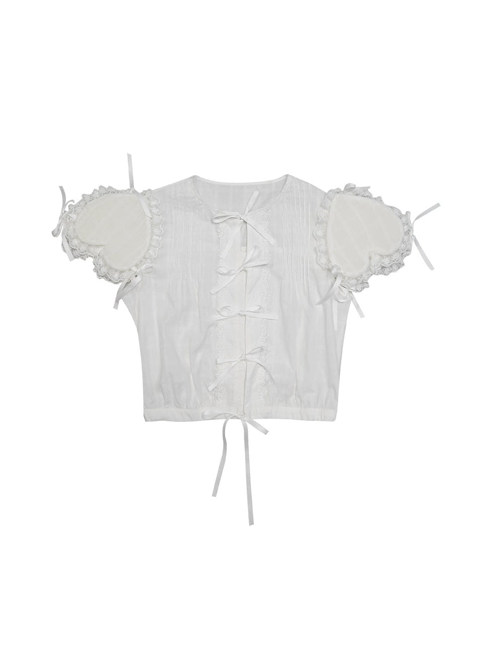 Chemise de filles en dentelle à manches d&