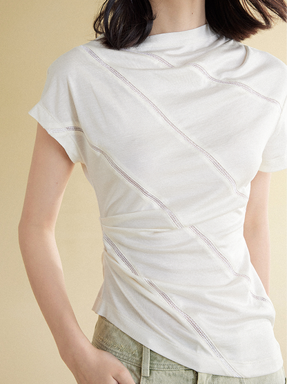 Oblique Split Irregular T-shirt