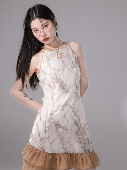 Sleeveless Frill New Chinese Dress